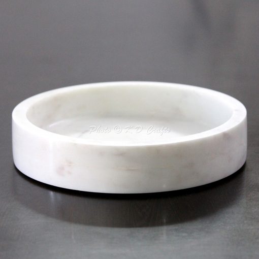 White Round Marble Platter